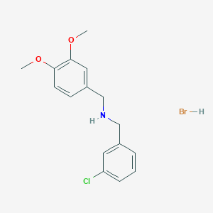 molecular formula C16H19BrClNO2 B3107071 (3-氯苄基)(3,4-二甲氧基苄基)胺氢溴酸盐 CAS No. 1609400-86-3