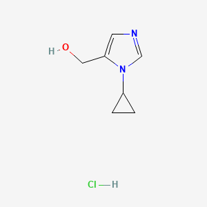 molecular formula C7H11ClN2O B3107094 (1-Cyclopropyl-1H-imidazol-5-yl)methanol hydrochloride CAS No. 1609401-02-6