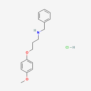 molecular formula C17H22ClNO2 B3107095 N-Benzyl-3-(4-methoxyphenoxy)-1-propanamine hydrochloride CAS No. 1609402-64-3