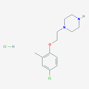 molecular formula C13H20Cl2N2O B3107123 1-[2-(4-Chloro-2-methylphenoxy)ethyl]piperazine hydrochloride CAS No. 1609403-27-1