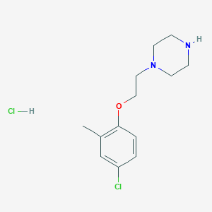 molecular formula C13H20Cl2N2O B3107123 1-[2-(4-氯-2-甲基苯氧基)乙基]哌嗪盐酸盐 CAS No. 1609403-27-1