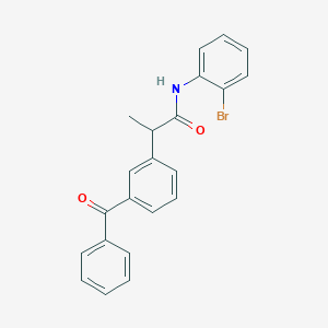 molecular formula C22H18BrNO2 B310714 2-(3-benzoylphenyl)-N-(2-bromophenyl)propanamide 