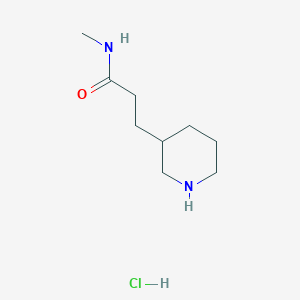 molecular formula C9H19ClN2O B3107157 N-Methyl-3-(3-piperidinyl)propanamide hydrochloride CAS No. 1609403-81-7