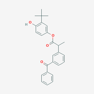 molecular formula C26H26O4 B310716 3-Tert-butyl-4-hydroxyphenyl 2-(3-benzoylphenyl)propanoate 