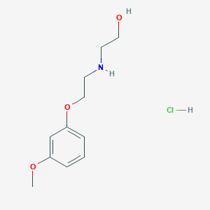 molecular formula C11H18ClNO3 B3107164 2-{[2-(3-Methoxyphenoxy)ethyl]amino}ethanol hydrochloride CAS No. 1609404-07-0