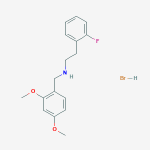 molecular formula C17H21BrFNO2 B3107172 N-(2,4-dimethoxybenzyl)-2-(2-fluorophenyl)ethanamine hydrobromide CAS No. 1609404-18-3