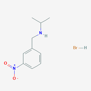 molecular formula C10H15BrN2O2 B3107187 N-(3-硝基苄基)-2-丙胺氢溴酸盐 CAS No. 1609404-32-1