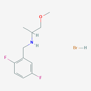 molecular formula C11H16BrF2NO B3107192 N-(2,5-difluorobenzyl)-1-methoxy-2-propanamine hydrobromide CAS No. 1609406-27-0