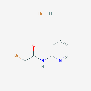 molecular formula C8H10Br2N2O B3107195 2-bromo-N-2-pyridinylpropanamide hydrobromide CAS No. 1609406-29-2