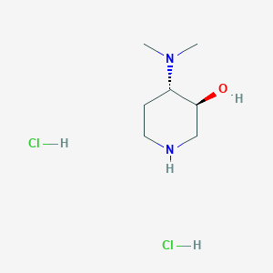 molecular formula C7H18Cl2N2O B3107211 (3S,4S)-4-(dimethylamino)piperidin-3-ol;dihydrochloride CAS No. 1609406-33-8