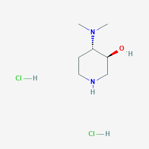 molecular formula C7H17ClN2O B3107211 (3S,4S)-4-(dimethylamino)piperidin-3-ol;dihydrochloride CAS No. 1609406-33-8