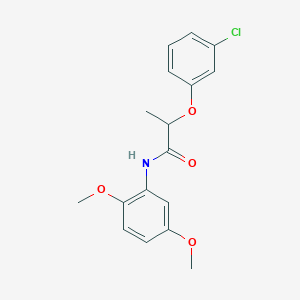 molecular formula C17H18ClNO4 B310722 2-(3-chlorophenoxy)-N-(2,5-dimethoxyphenyl)propanamide 