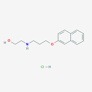 molecular formula C15H20ClNO2 B3107227 2-{[3-(2-萘氧基)丙基]氨基}乙醇盐酸盐 CAS No. 1609406-36-1