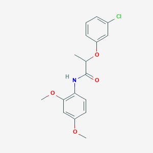 molecular formula C17H18ClNO4 B310723 2-(3-chlorophenoxy)-N-(2,4-dimethoxyphenyl)propanamide 