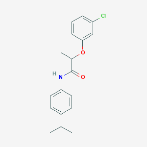molecular formula C18H20ClNO2 B310724 2-(3-chlorophenoxy)-N-(4-isopropylphenyl)propanamide 