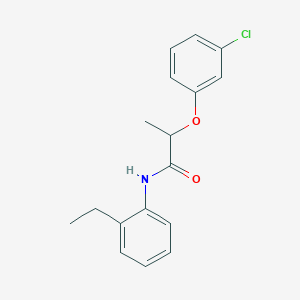 molecular formula C17H18ClNO2 B310725 2-(3-chlorophenoxy)-N-(2-ethylphenyl)propanamide 