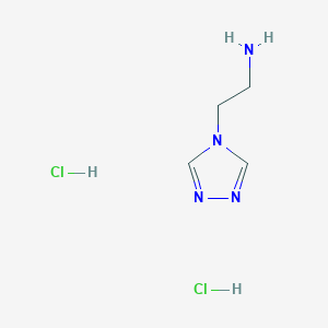 molecular formula C4H10Cl2N4 B3107282 [2-(4H-1,2,4-triazol-4-yl)ethyl]amine dihydrochloride CAS No. 1609407-05-7