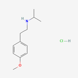 molecular formula C12H20ClNO B3107288 N-[2-(4-Methoxyphenyl)ethyl]-2-propanamine hydrochloride CAS No. 1609407-06-8