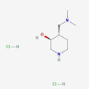 molecular formula C8H20Cl2N2O B3107294 反式-4-[(二甲氨基)甲基]-3-哌啶醇二盐酸盐 CAS No. 1609407-11-5