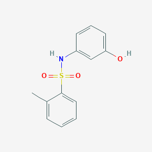 molecular formula C13H13NO3S B310730 N-(3-hydroxyphenyl)-2-methylbenzenesulfonamide 