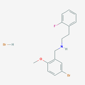 molecular formula C16H18Br2FNO B3107310 N-(5-bromo-2-methoxybenzyl)-2-(2-fluorophenyl)ethanamine hydrobromide CAS No. 1609407-23-9