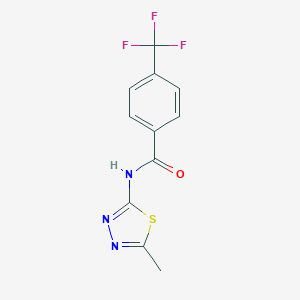 molecular formula C11H8F3N3OS B310732 N-(5-methyl-1,3,4-thiadiazol-2-yl)-4-(trifluoromethyl)benzamide 