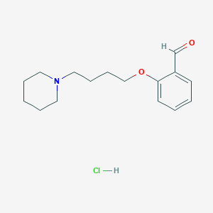 molecular formula C16H24ClNO2 B3107329 2-[4-(1-Piperidinyl)butoxy]benzaldehyde hydrochloride CAS No. 1609407-43-3