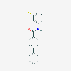 molecular formula C20H17NOS B310735 N-[3-(methylsulfanyl)phenyl][1,1'-biphenyl]-4-carboxamide 
