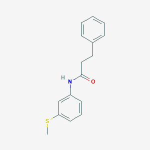 molecular formula C16H17NOS B310737 N-[3-(methylsulfanyl)phenyl]-3-phenylpropanamide 