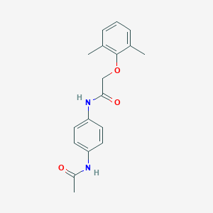molecular formula C18H20N2O3 B310738 N-[4-(acetylamino)phenyl]-2-(2,6-dimethylphenoxy)acetamide 