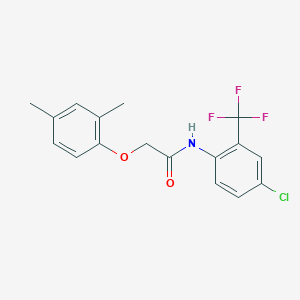 molecular formula C17H15ClF3NO2 B310739 N-[4-chloro-2-(trifluoromethyl)phenyl]-2-(2,4-dimethylphenoxy)acetamide 
