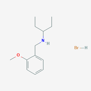 molecular formula C13H22BrNO B3107390 N-(2-methoxybenzyl)-3-pentanamine hydrobromide CAS No. 1609407-77-3