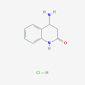 molecular formula C9H11ClN2O B3107403 4-Amino-3,4-dihydroquinolin-2(1H)-one hydrochloride CAS No. 1609407-84-2