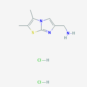 [(2,3-Dimethylimidazo[2,1-b][1,3]thiazol-6-yl)methyl]amine dihydrochloride