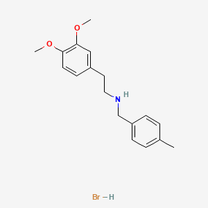 molecular formula C18H24BrNO2 B3107423 [2-(3,4-Dimethoxyphenyl)ethyl](4-methylbenzyl)amine hydrobromide CAS No. 1609408-85-6