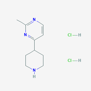 molecular formula C10H17Cl2N3 B3107446 2-Methyl-4-(4-piperidinyl)pyrimidine dihydrochloride CAS No. 1609409-11-1