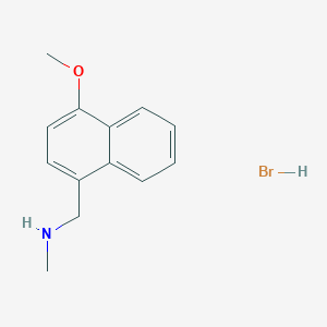 molecular formula C13H16BrNO B3107447 [(4-Methoxy-1-naphthyl)methyl]methylamine hydrobromide CAS No. 1609409-19-9