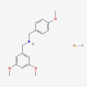 molecular formula C17H22BrNO3 B3107455 (3,5-Dimethoxybenzyl)(4-methoxybenzyl)amine hydrobromide CAS No. 1609409-23-5