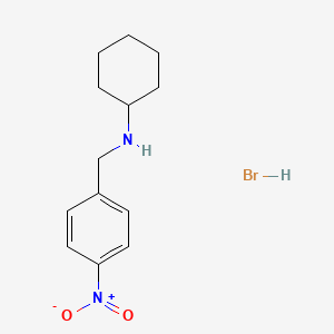 molecular formula C13H19BrN2O2 B3107461 N-(4-nitrobenzyl)cyclohexanamine hydrobromide CAS No. 1609409-25-7