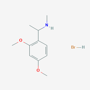 molecular formula C11H18BrNO2 B3107472 [1-(2,4-Dimethoxyphenyl)ethyl]methylamine hydrobromide CAS No. 1609409-40-6