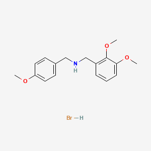 molecular formula C17H22BrNO3 B3107475 (2,3-Dimethoxybenzyl)(4-methoxybenzyl)amine hydrobromide CAS No. 1609409-42-8