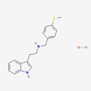 molecular formula C18H21BrN2S B3107483 [2-(1H-indol-3-yl)ethyl][4-(methylthio)benzyl]amine hydrobromide CAS No. 1609409-44-0