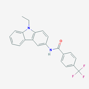 molecular formula C22H17F3N2O B310750 N-(9-ethylcarbazol-3-yl)-4-(trifluoromethyl)benzamide 