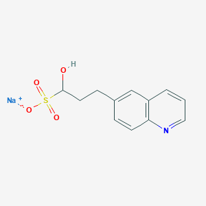 molecular formula C12H12NNaO4S B3107500 Sodium 1-hydroxy-3-(quinolin-6-yl)propane-1-sulfonate CAS No. 1609934-65-7