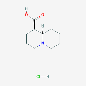 molecular formula C10H18ClNO2 B3107505 (1R,9aR)-Octahydro-2H-quinolizine-1-carboxylic acid hydrochloride CAS No. 16100-92-8
