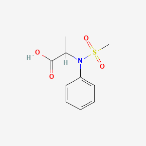 molecular formula C10H13NO4S B3107511 N-(methylsulfonyl)-N-phenylalanine CAS No. 1610362-10-1