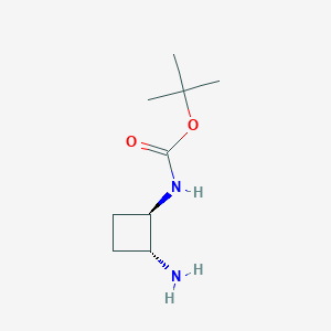 molecular formula C9H18N2O2 B3107517 叔丁基 n-[(1r,2r)-2-氨基环丁基]氨基甲酸酯 CAS No. 1610368-00-7