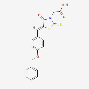 molecular formula C19H15NO4S2 B3107536 2-(5-(4-(苄氧基)亚苄基)-4-氧代-2-硫代噻唑烷-3-基)乙酸 CAS No. 161192-39-8