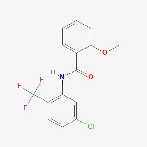molecular formula C15H11ClF3NO2 B310757 N-[5-chloro-2-(trifluoromethyl)phenyl]-2-methoxybenzamide 