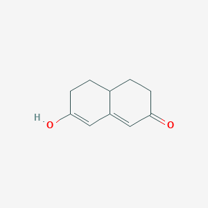 molecular formula C10H12O2 B3107574 7-Hydroxy-2,3,4,4a,5,6-hexahydronaphthalen-2-one CAS No. 1614-83-1